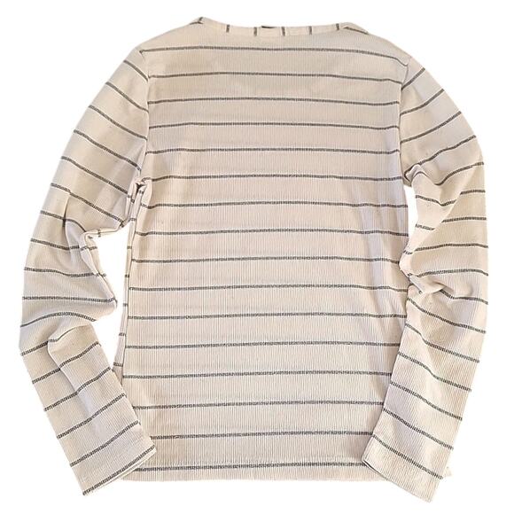 Long Sleeve Silver Stripe t-shirt w/ Green Sparkle Vest Size Medium Girls - Picture 4 of 9